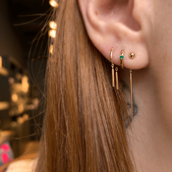 Jack & G 14k Gold Chime Stud Earrings