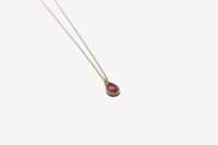 14k Gold Pink Tourmaline Necklace