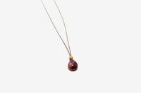 Pink Tourmaline + 18k Gold Cord Necklace