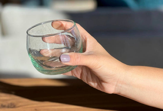 Moroccan Stemless Goblet - Clear