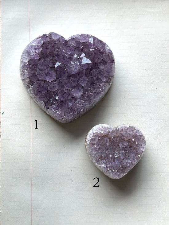 Pale Purple Amethyst Heart Specimens