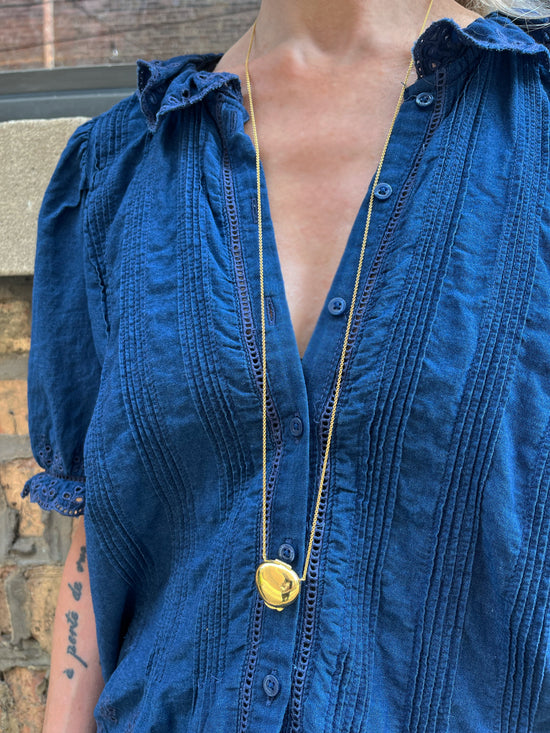 Small Gold Plated Essence Stone Necklace