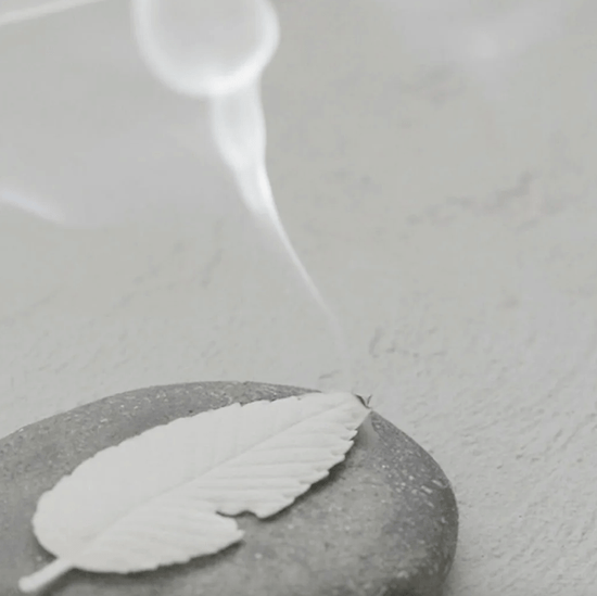 POJ Studio Hako Leaf Incense White