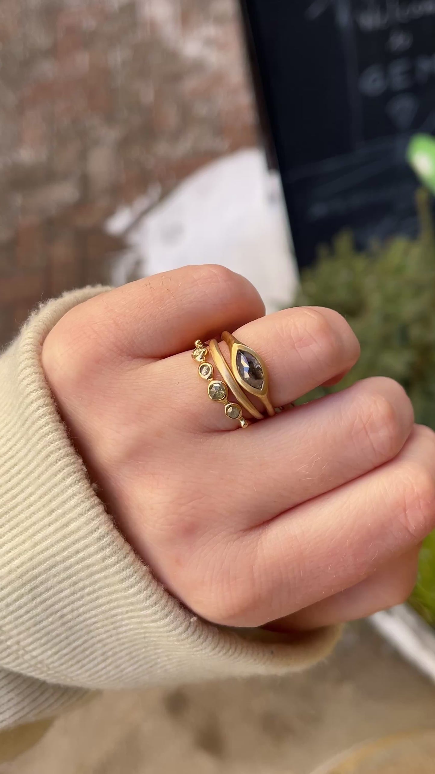 Occasionally Sweet 14k Gold Crescent Ring