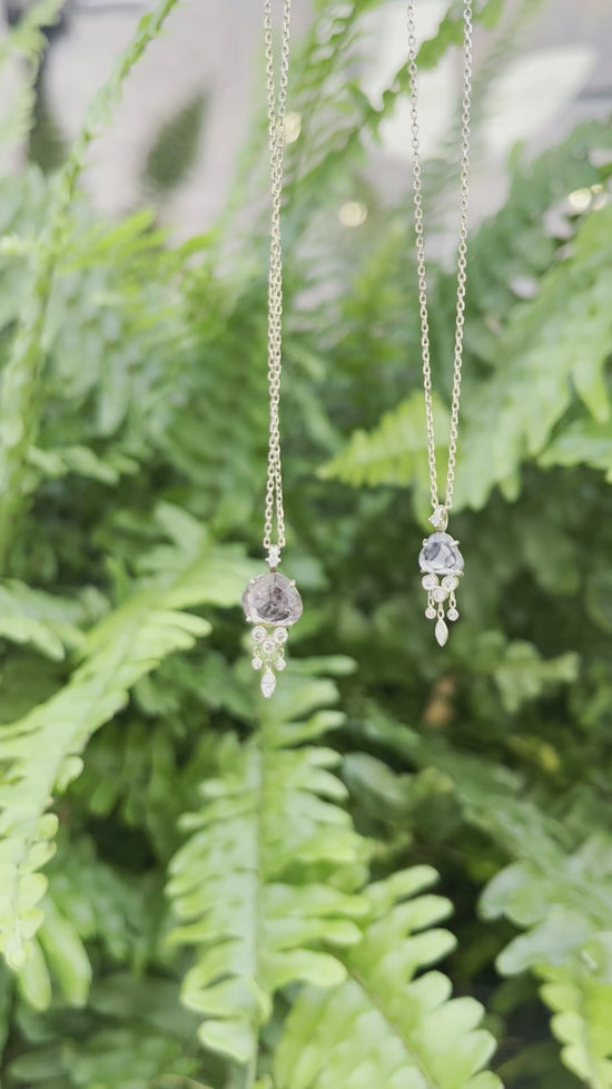 Load and play video in Gallery viewer, Celine Daoust 14k Rose-cut Diamond Jellyfish Necklace
