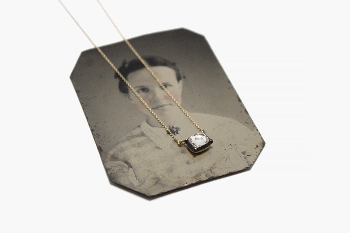 Small Rose Cut Topaz Necklace