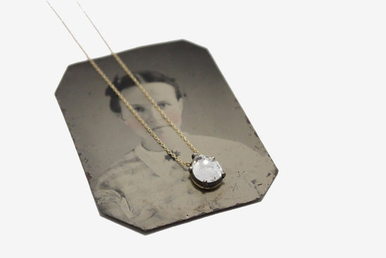 Teardrop Rose Cut Topaz Necklace