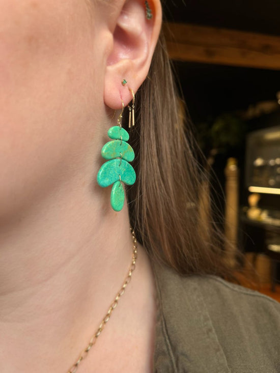 Ten Thousand Things Green Turquoise Small Totem Earrings