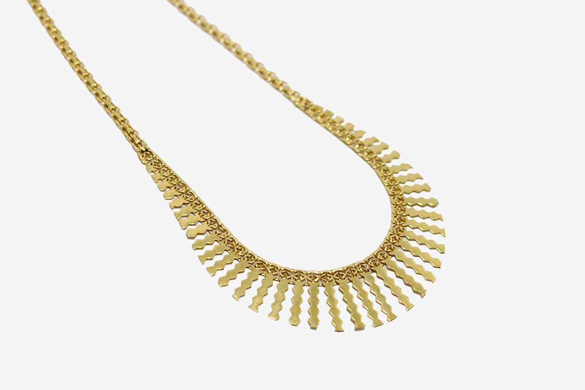 Load image into Gallery viewer, Vintage 14k Gold Cleopatra Necklace
