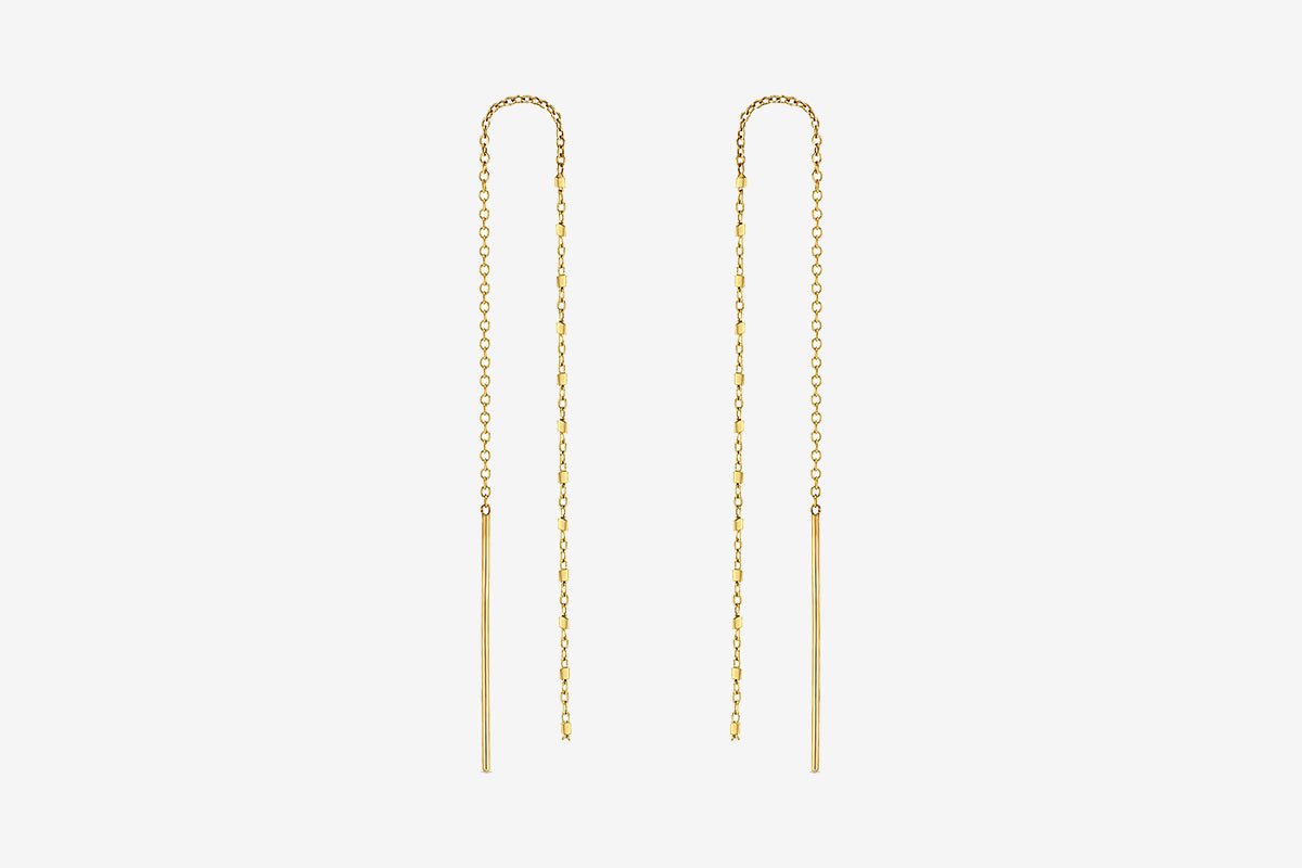 Zoe Chicco 14k Gold Bead Threader Earrings