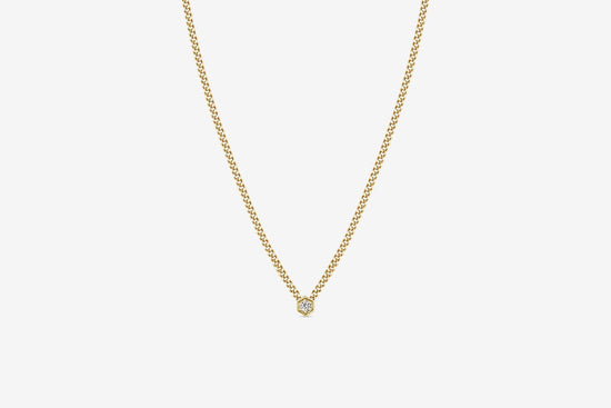 Zoe Chicco 14k Gold Diamond Hexagon Curb Chain Necklace