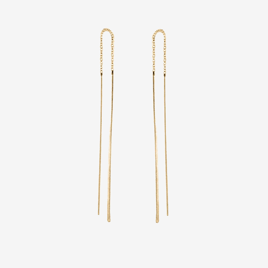 Zoe Chicco 14k Hammered Wire Threader Earrings