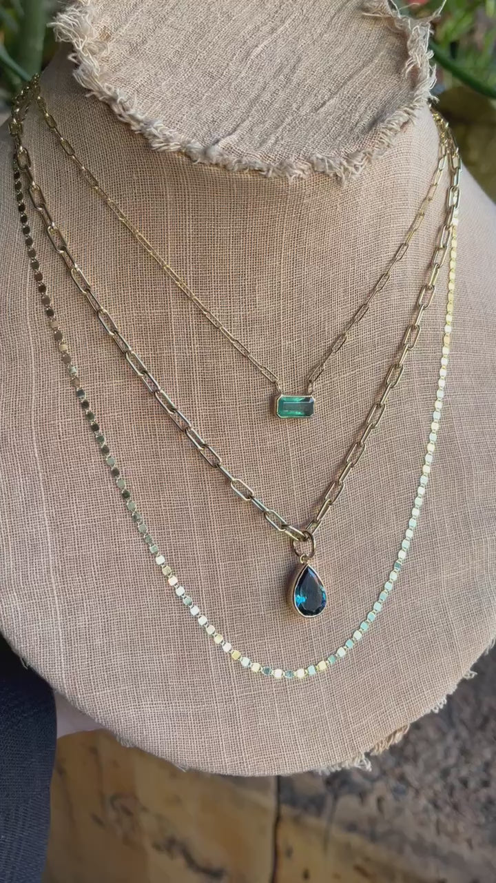 14k Gold Disco Chain Necklace