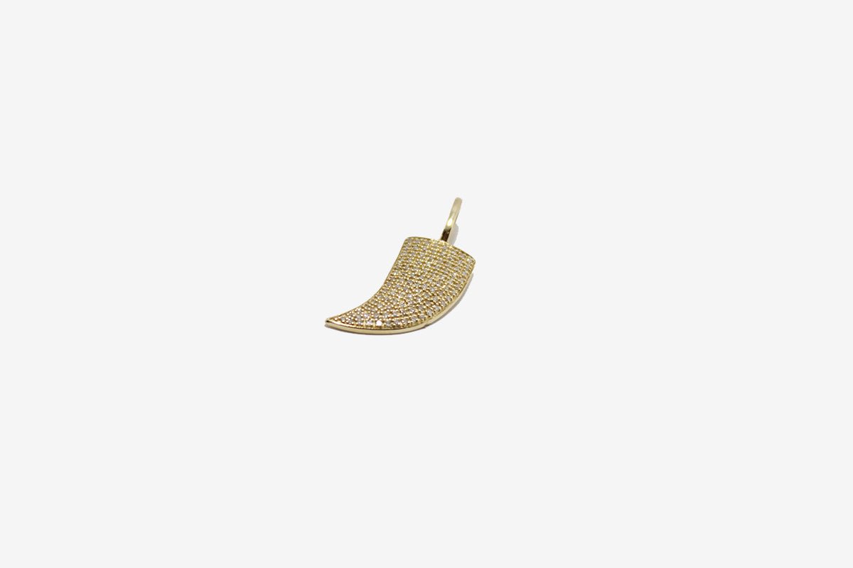 14k Gold Diamond Claw Pendant