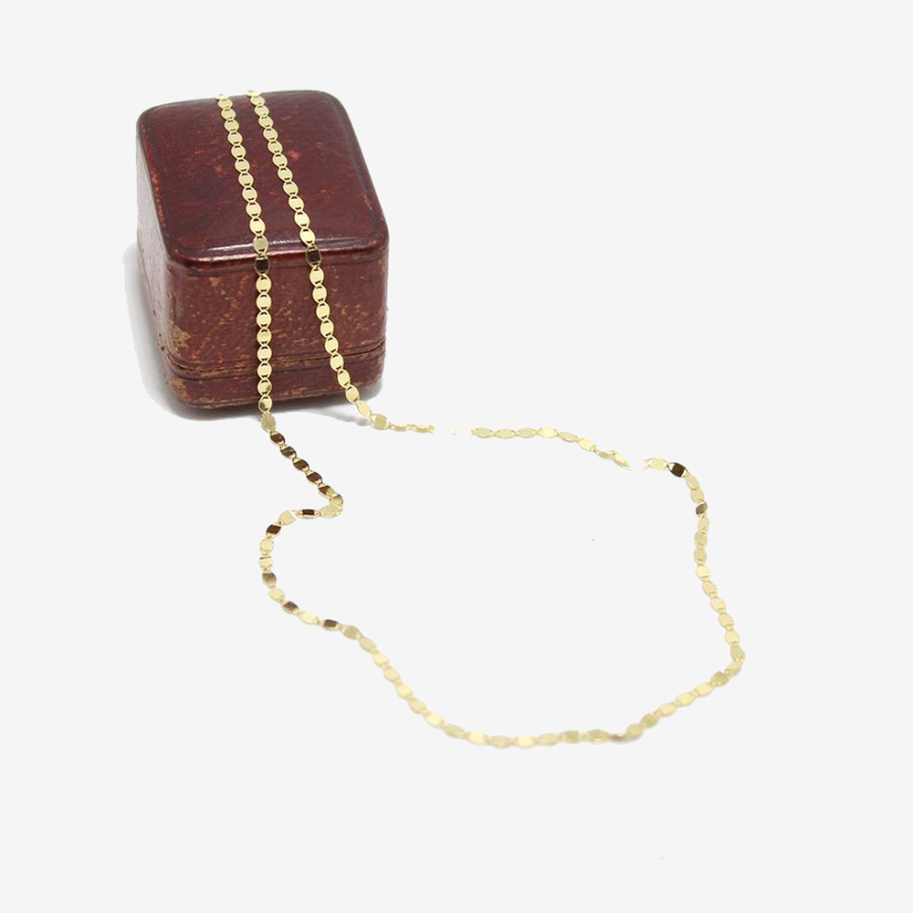 14k Gold Disco Chain Necklace