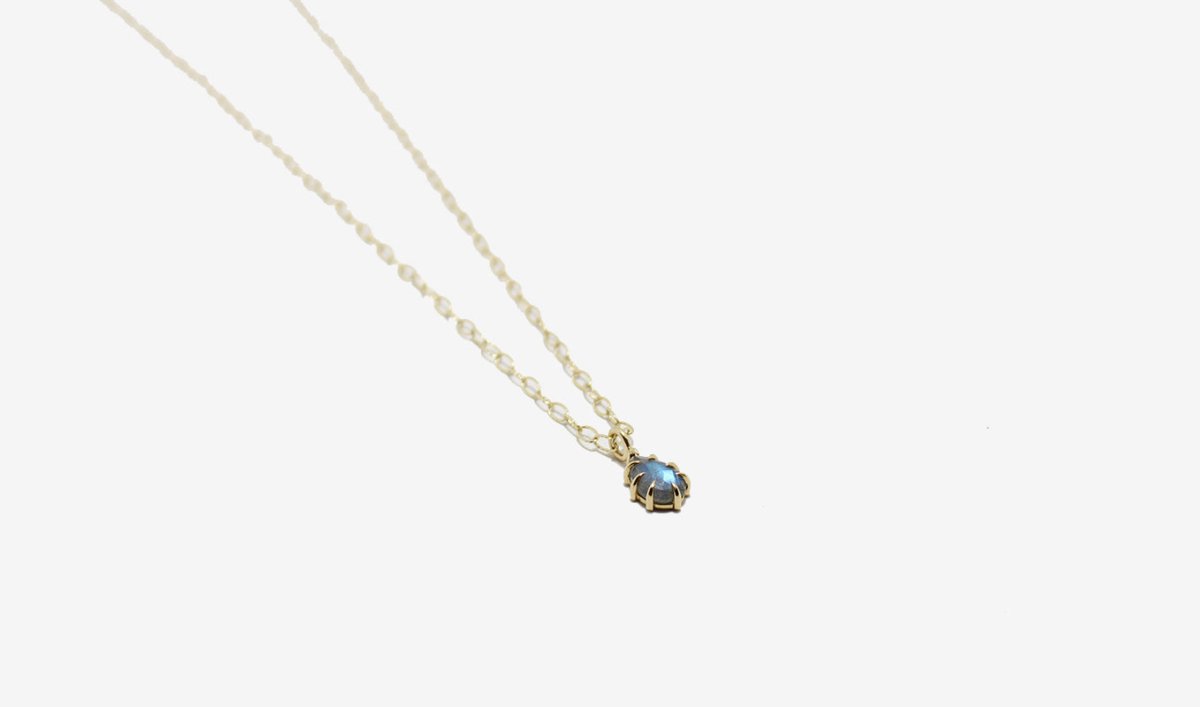 Load image into Gallery viewer, 14k Gold Labradorite Pendant Necklace
