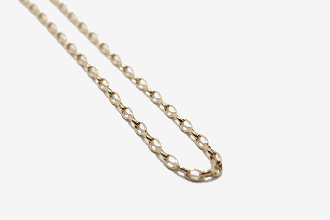 14k Gold Oval Chain Necklace
