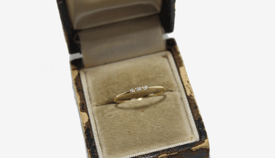 14k Gold Petite Diamond Stacking Ring