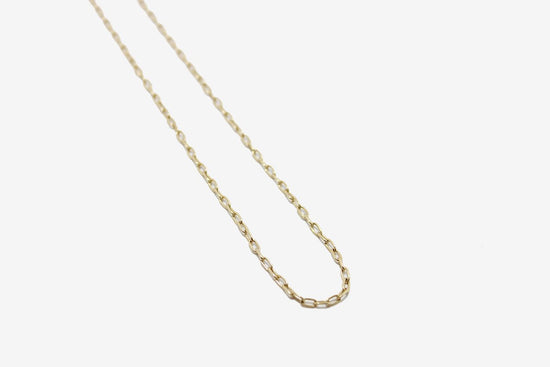 14k Gold Thin Oval Chain Necklace