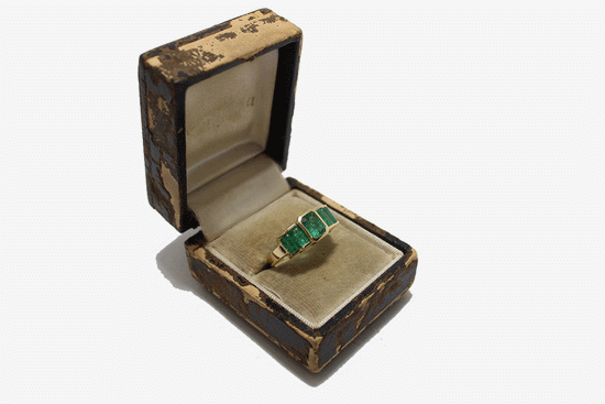 18k Gold Emerald Echo Ring