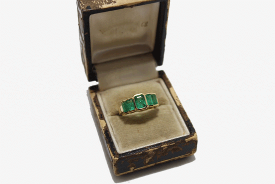 18k Gold Emerald Echo Ring