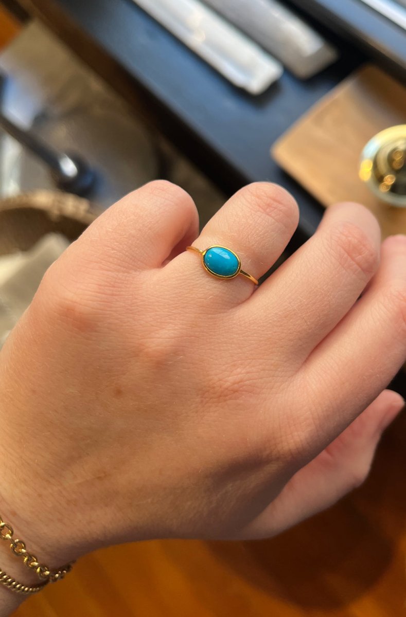 18k Gold Turquoise Ring