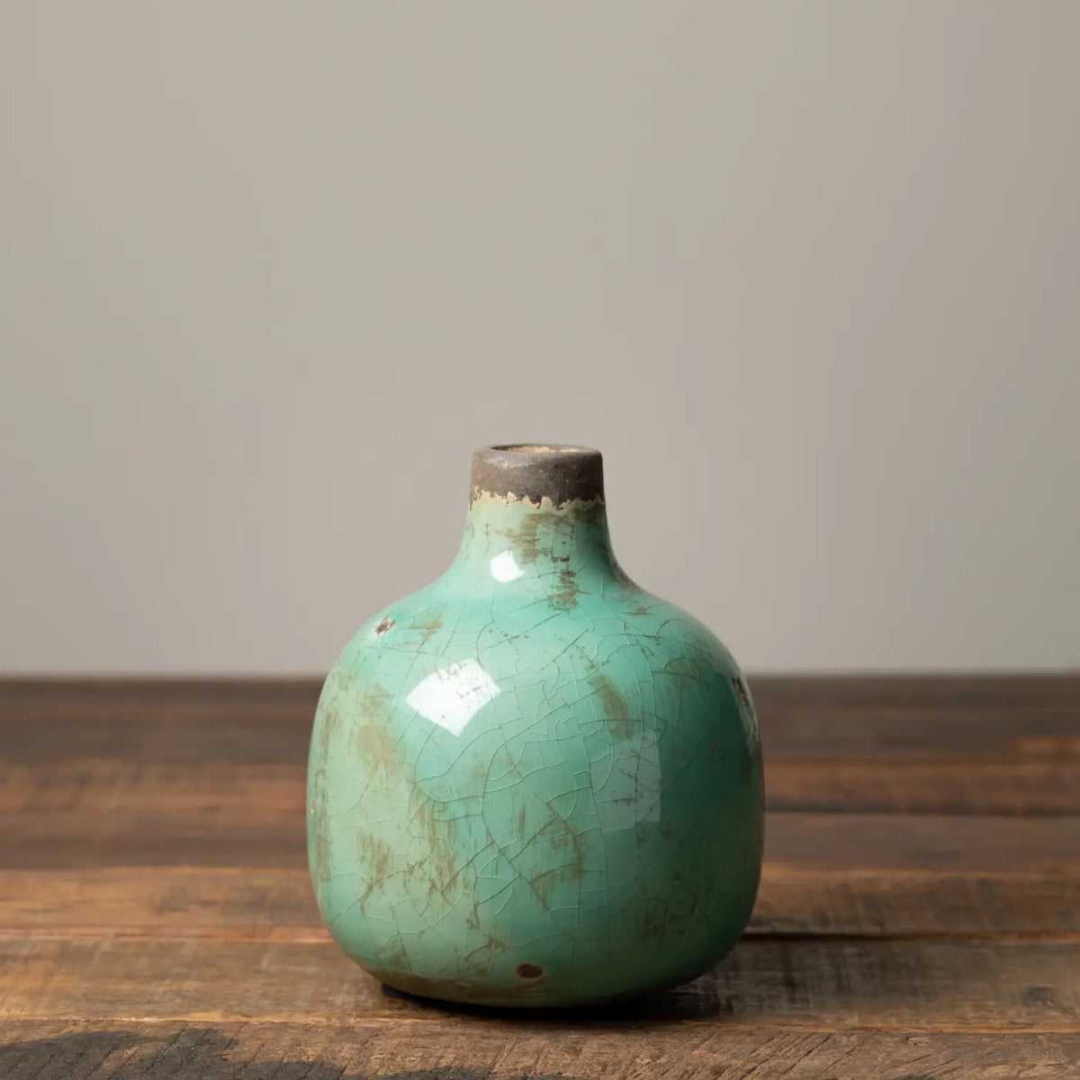 Aqua Green Ceramic Mini Vase