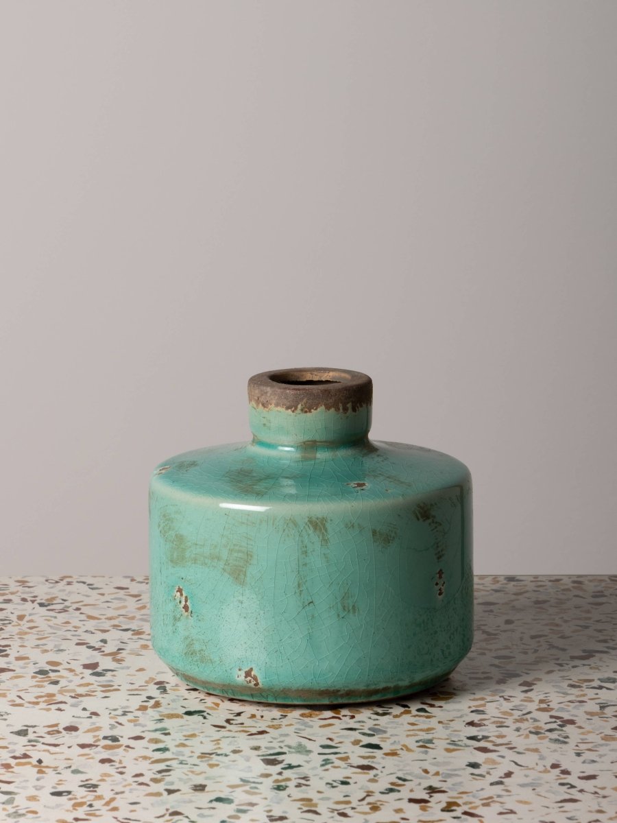 Aqua Green Ceramic Vessel