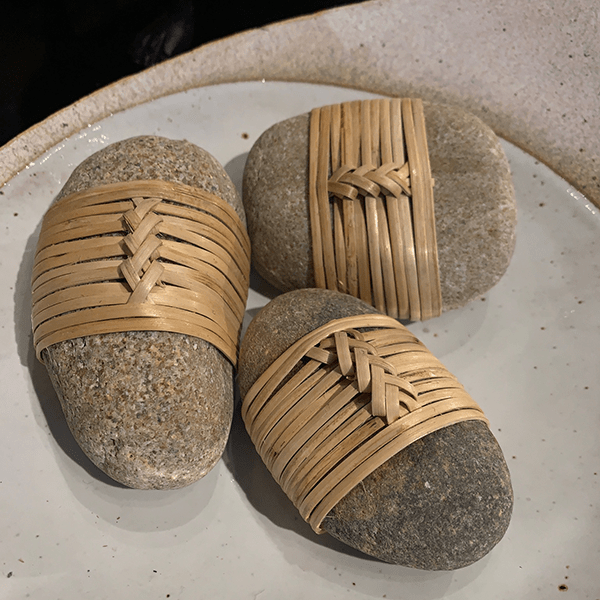 Bamboo Wrapped Zen Stone