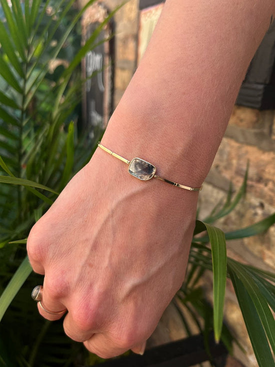 Celine Daoust 14k Rose-cut Diamond Articulated Bracelet