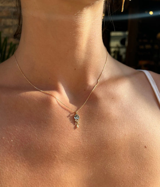 Celine Daoust 14k Rose-cut Diamond Jellyfish Necklace