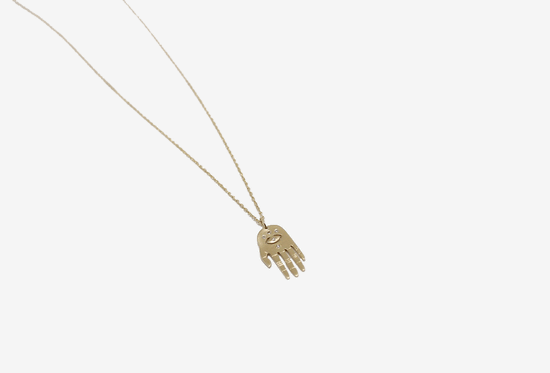 Celine Daoust 14k Small Dharma Hand Necklace