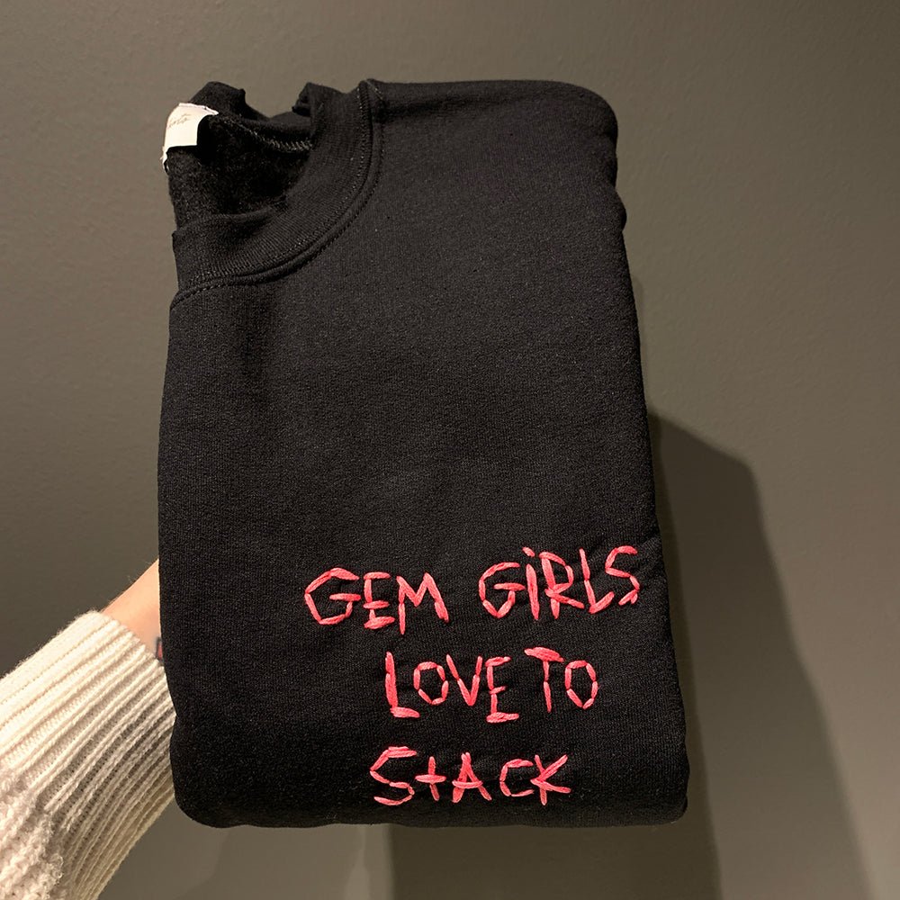 Load image into Gallery viewer, Gem Girls Love To Stack Sweatshirt
