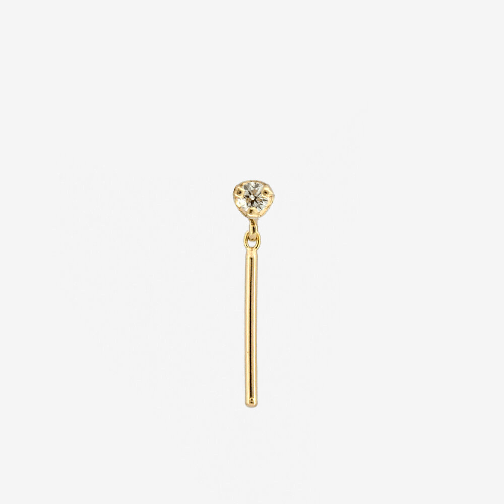 Jack & G 14k Gold Diamond Wisp Earring