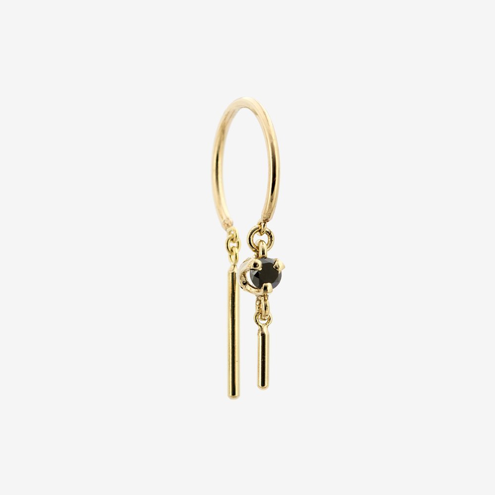 14k Gold Diamond Baby Chime - Single Earring