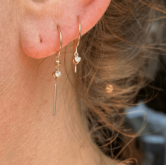 Load image into Gallery viewer, Jack &amp;amp; G Diamond Huggie Earring
