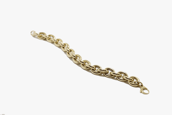 ✨ Large 14k Gold Oval Link Bracelet ✨ – Gem