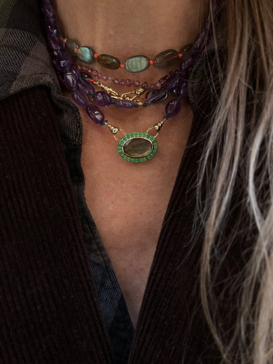 Load image into Gallery viewer, L&amp;#39;atelier Plume Amethyst Necklace
