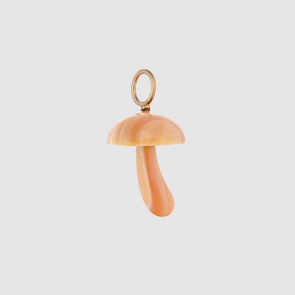 Load image into Gallery viewer, Maura Green Apricot Conch Shell Magic Mushroom Charm
