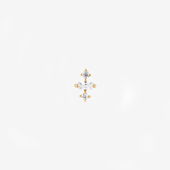 Metier Didi Baguette Diamond Stud