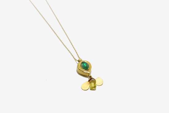 One of a Kind Emerald & Yellow Sapphire Necklace