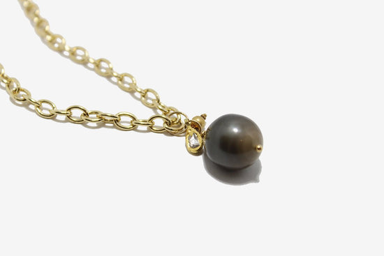 One of a Kind Tahitian Pearl & Diamond Necklace
