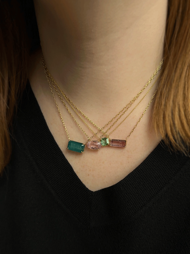 18ct Gold Vermeil Multi Gemstone Necklace, Colourful Gem Stone Necklace,  Rainbow Birthstone Necklace, Multicoloured Crystal Necklace - Etsy