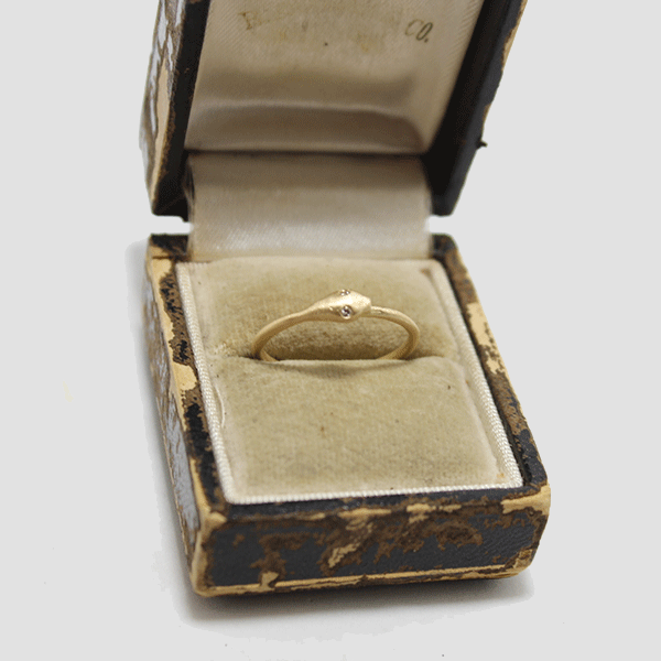 Petite Baleine 18k Gold Ouroboros Ring