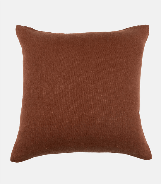 Saffron Linen Feather + Down Pillow