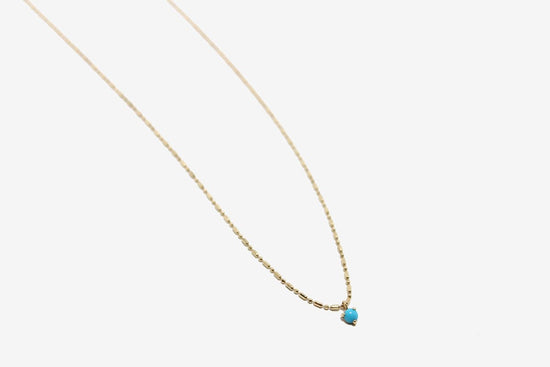 Load image into Gallery viewer, Zoe Chicco 14k Tiny Turquoise Necklace
